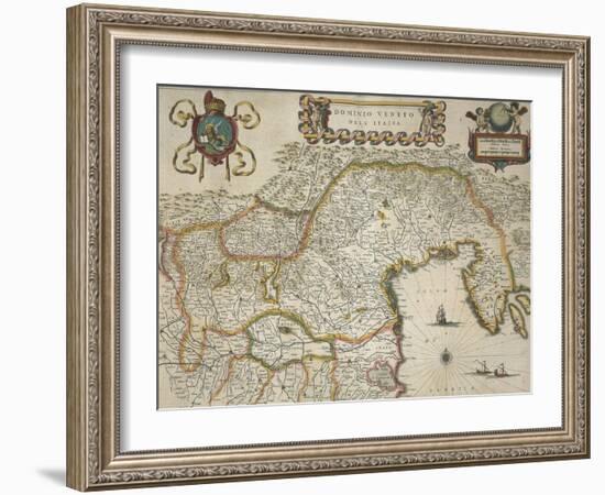 Map of Venetian Domain, from Regionum Italiae-null-Framed Giclee Print