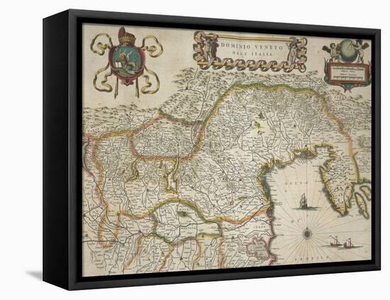 Map of Venetian Domain, from Regionum Italiae-null-Framed Premier Image Canvas