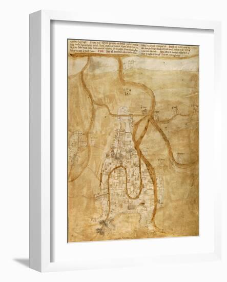 Map of Venice, 1345-null-Framed Giclee Print