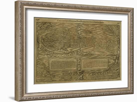 Map of Venice, by Sebastian Munster-German School-Framed Giclee Print
