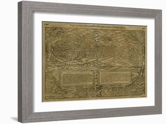 Map of Venice, by Sebastian Munster-German School-Framed Giclee Print