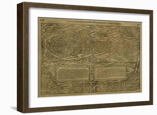 Map of Venice, by Sebastian Munster-German School-Framed Giclee Print