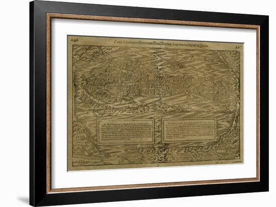 Map of Venice, by Sebastian Munster-German School-Framed Giclee Print