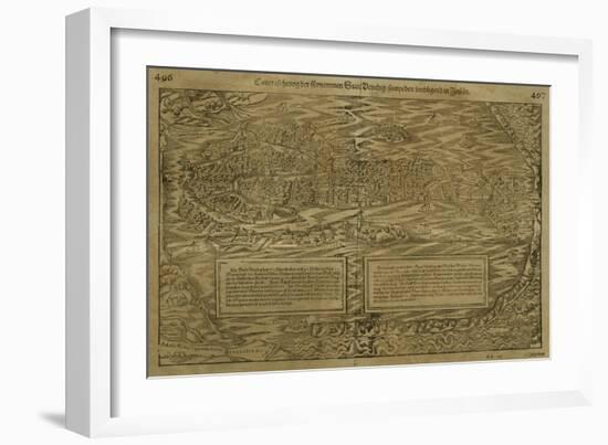 Map of Venice, by Sebastian Munster-German School-Framed Giclee Print