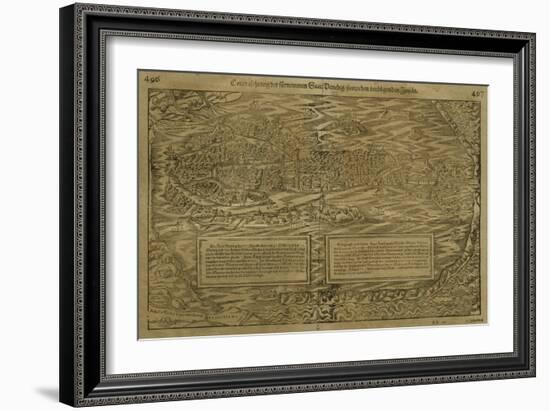 Map of Venice, by Sebastian Munster-German School-Framed Giclee Print