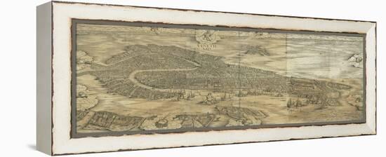 Map of Venice in 1500-Jacopo De Barbari-Framed Premier Image Canvas