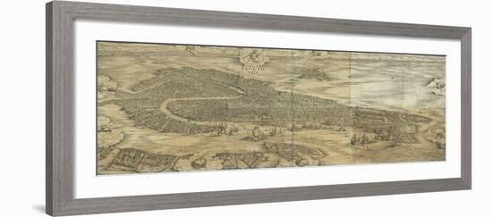 Map of Venice in 1500-Jacopo De Barbari-Framed Giclee Print