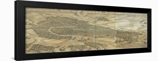 Map of Venice in 1500-Jacopo De Barbari-Framed Giclee Print