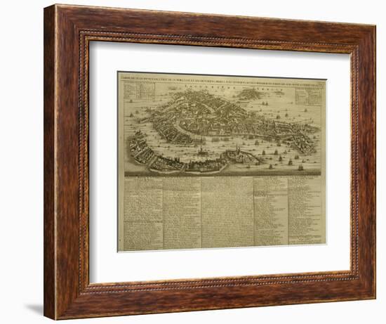 Map of Venice, Published by H. Chatelain in Amsterdam, 1728-French School-Framed Giclee Print