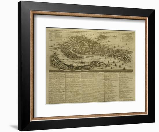 Map of Venice, Published by H. Chatelain in Amsterdam, 1728-French School-Framed Giclee Print