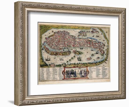 Map of Venice-Abraham Ortelius-Framed Art Print