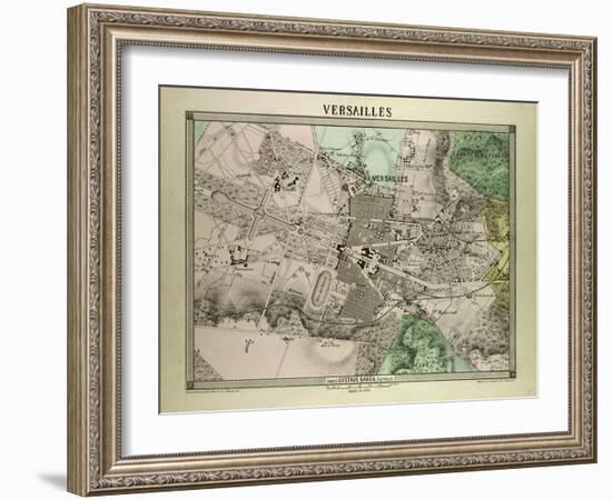 Map of Versailles, France-null-Framed Giclee Print