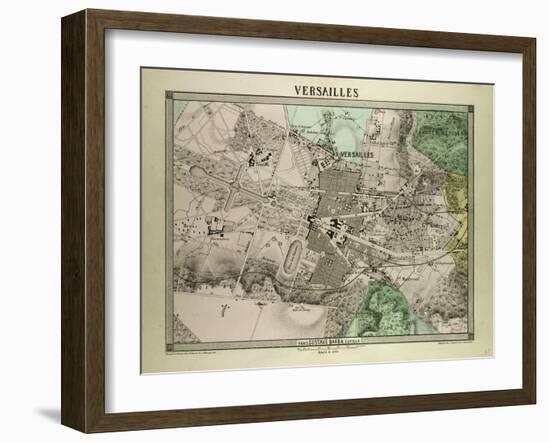 Map of Versailles, France-null-Framed Giclee Print