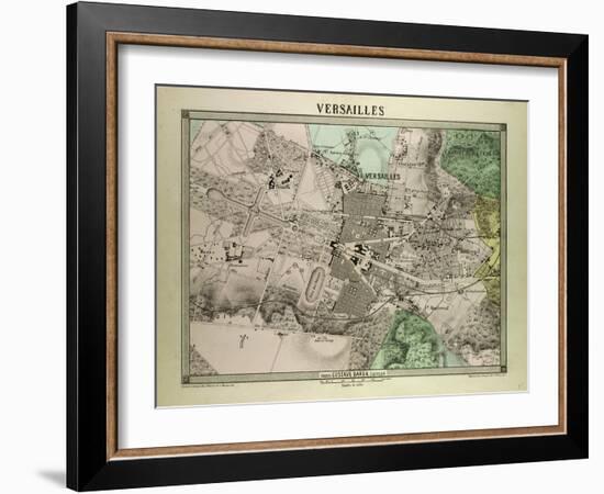 Map of Versailles, France-null-Framed Giclee Print