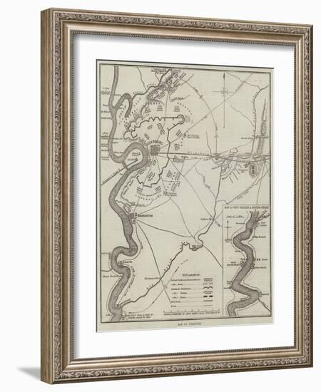 Map of Vicksburg-John Dower-Framed Giclee Print