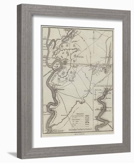 Map of Vicksburg-John Dower-Framed Giclee Print