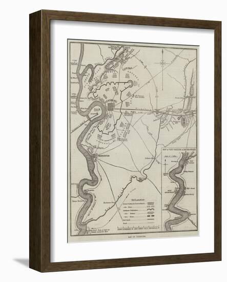 Map of Vicksburg-John Dower-Framed Giclee Print