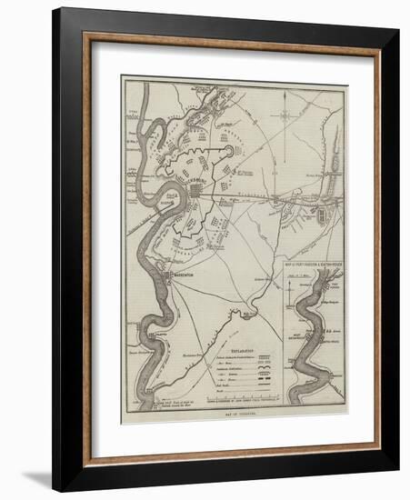 Map of Vicksburg-John Dower-Framed Giclee Print