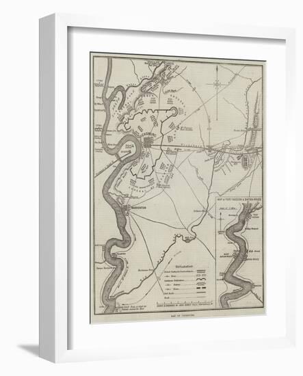 Map of Vicksburg-John Dower-Framed Giclee Print