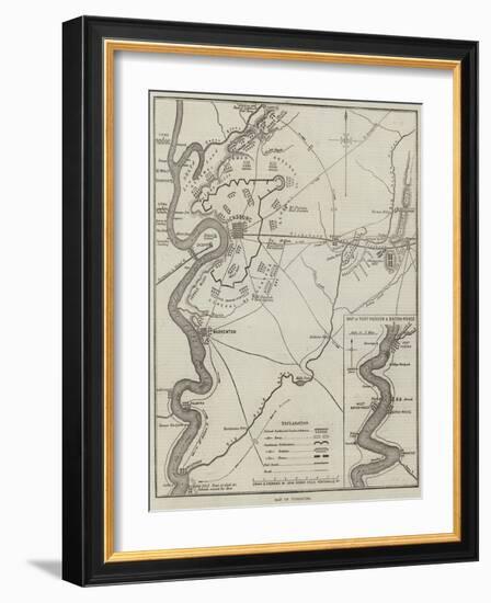 Map of Vicksburg-John Dower-Framed Giclee Print