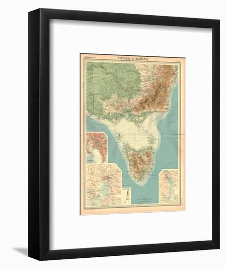 Map of Victoria and Tasmania-Unknown-Framed Giclee Print