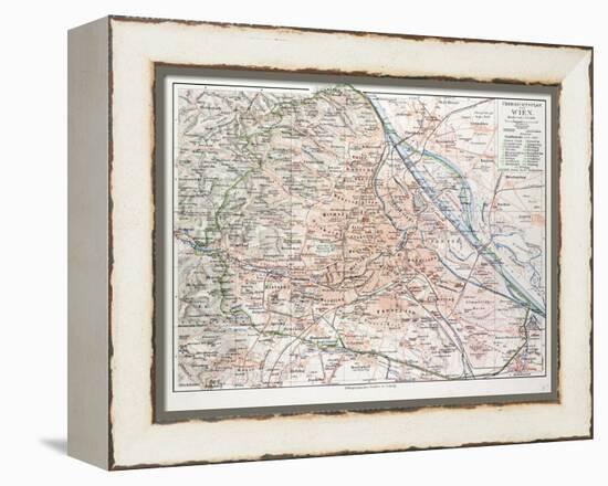 Map of Vienna Austria 1899-null-Framed Premier Image Canvas