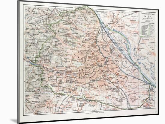 Map of Vienna Austria 1899-null-Mounted Giclee Print