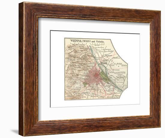 Map of Vienna (C. 1900), Maps-Encyclopaedia Britannica-Framed Giclee Print