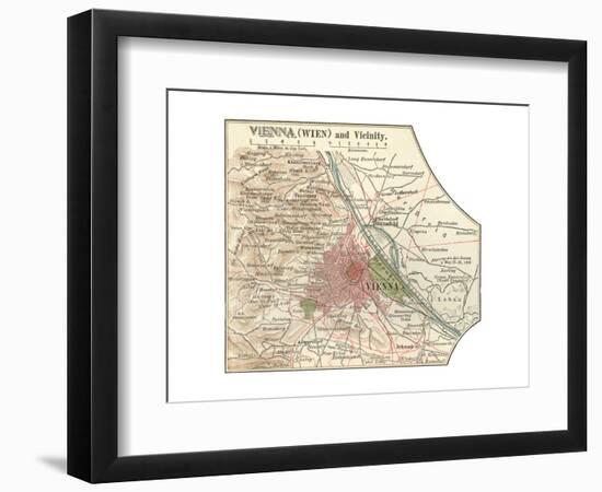 Map of Vienna (C. 1900), Maps-Encyclopaedia Britannica-Framed Giclee Print