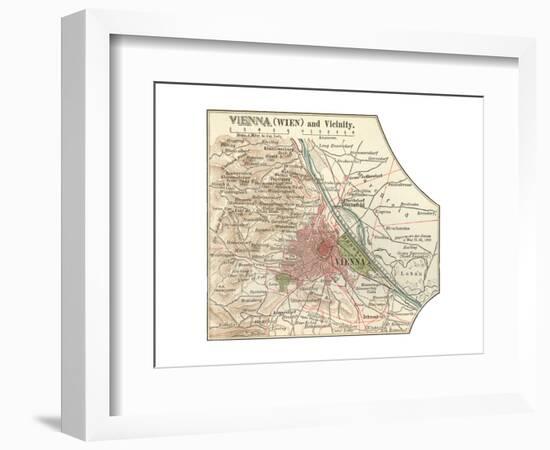 Map of Vienna (C. 1900), Maps-Encyclopaedia Britannica-Framed Giclee Print