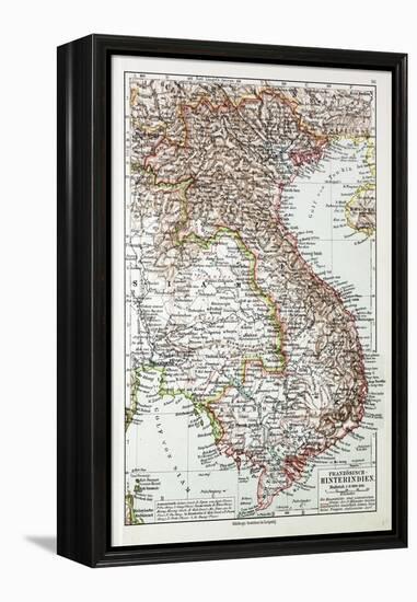 Map of Vietnam Cambodja Laos, 1899-null-Framed Premier Image Canvas