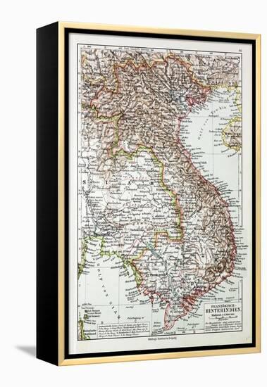Map of Vietnam Cambodja Laos, 1899-null-Framed Premier Image Canvas