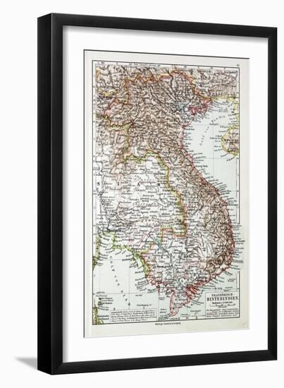 Map of Vietnam Cambodja Laos, 1899-null-Framed Giclee Print