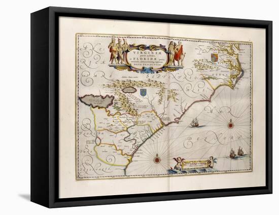 Map of Virginia and Florida, 1667-Joan Blaeu-Framed Premier Image Canvas