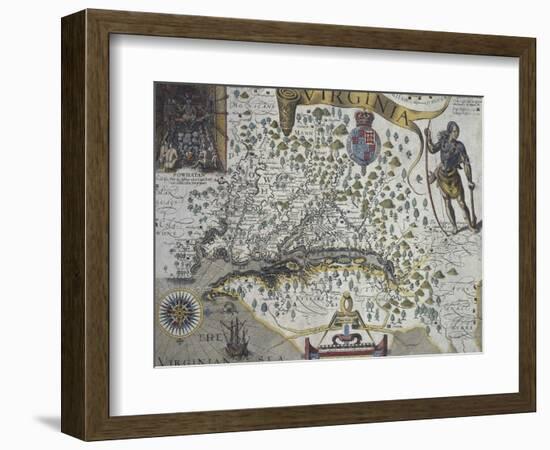 Map of Virginia: Inset-null-Framed Giclee Print