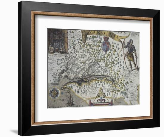 Map of Virginia: Inset-null-Framed Giclee Print