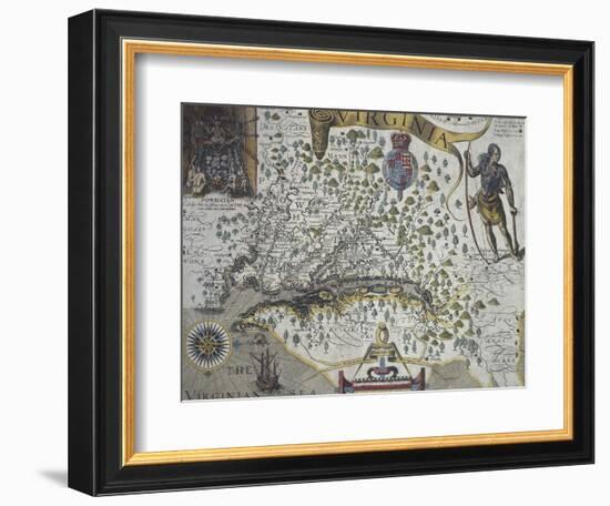 Map of Virginia: Inset-null-Framed Giclee Print