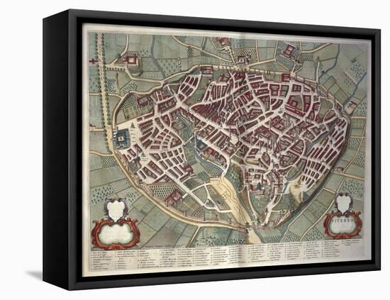 Map of Viterbo from Theatrum Civitatum Et Admirandorum Italiae-Joan Blaeu-Framed Premier Image Canvas