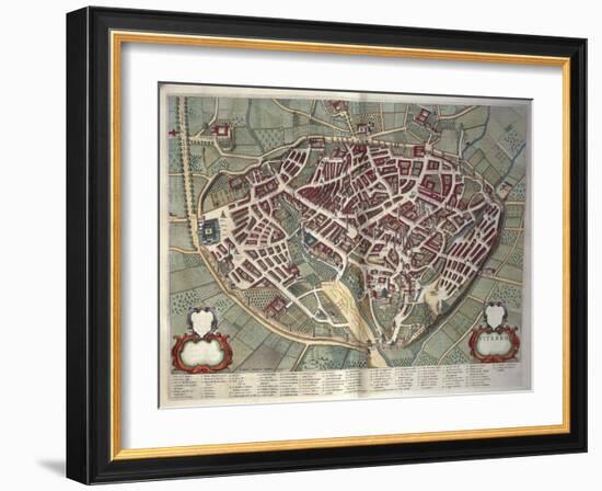 Map of Viterbo from Theatrum Civitatum Et Admirandorum Italiae-Joan Blaeu-Framed Giclee Print