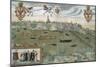 Map of Warsaw, from Civitates Orbis Terrarum by Georg Braun-Joris Hoefnagel-Mounted Giclee Print