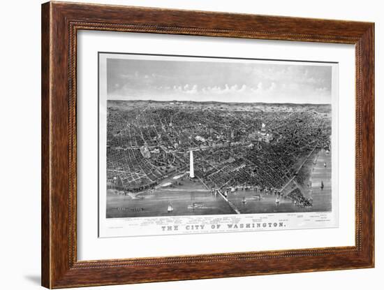 Map of Washington D. C.-null-Framed Giclee Print