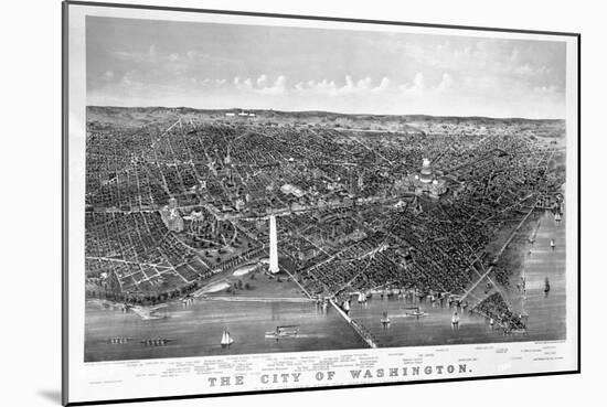 Map of Washington D. C.-null-Mounted Giclee Print
