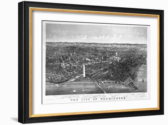 Map of Washington D. C.-null-Framed Giclee Print