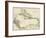 Map of West Indies and the Caribbean Sea, 1800s-null-Framed Giclee Print