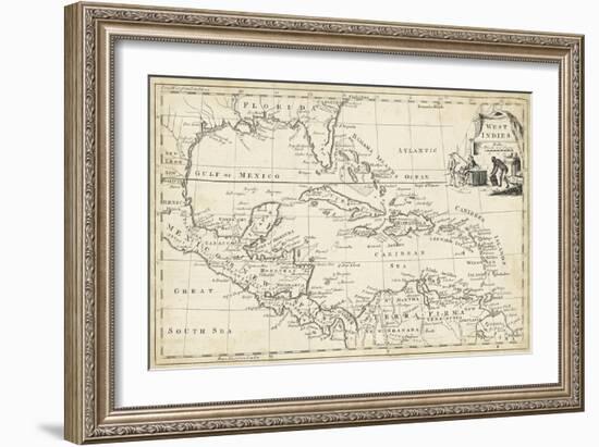 Map of West Indies-T. Jeffreys-Framed Art Print