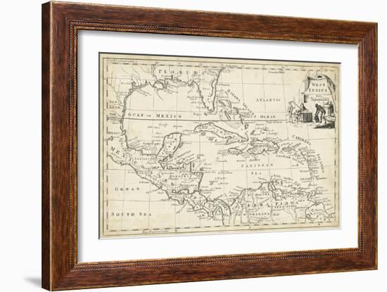 Map of West Indies-T. Jeffreys-Framed Art Print