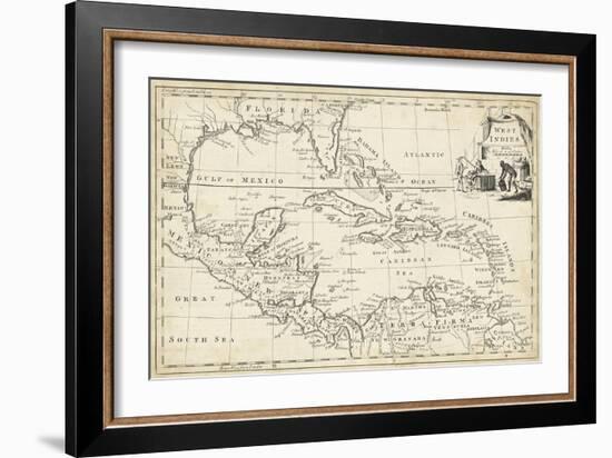 Map of West Indies-T. Jeffreys-Framed Art Print