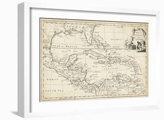 Map of West Indies-T. Jeffreys-Framed Art Print