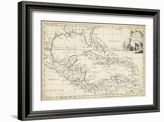 Map of West Indies-T. Jeffreys-Framed Art Print