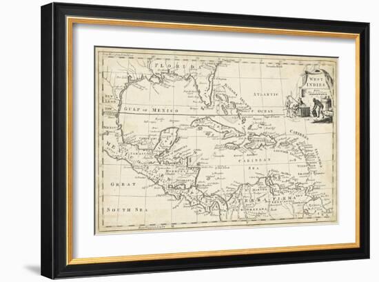 Map of West Indies-T. Jeffreys-Framed Art Print